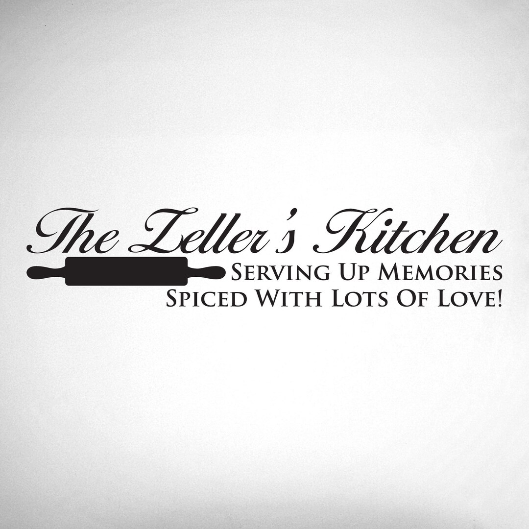 Family Name Kitchen Wall Decal 0144 Custom Kitchen Wall Art