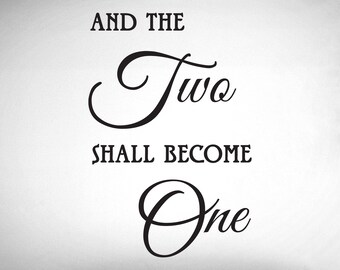 Two Shall Become One Etsy