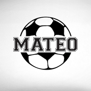 Custom Soccer Name Wall Decal, 0122 Personalized Soccer Name Wall Decal, Girls Soccer, Boys Soccer, Custom Name