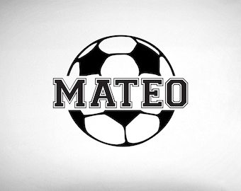 Personalized Soccer Name Wall Decal: Custom Sports Decor - 0122