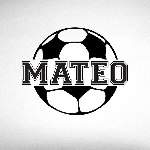 Personalized Soccer Name Wall Decal: Custom Sports Decor - 0122