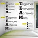 TEAM Together Everyone Acheves More Scrpt Wall Decal | Etsy