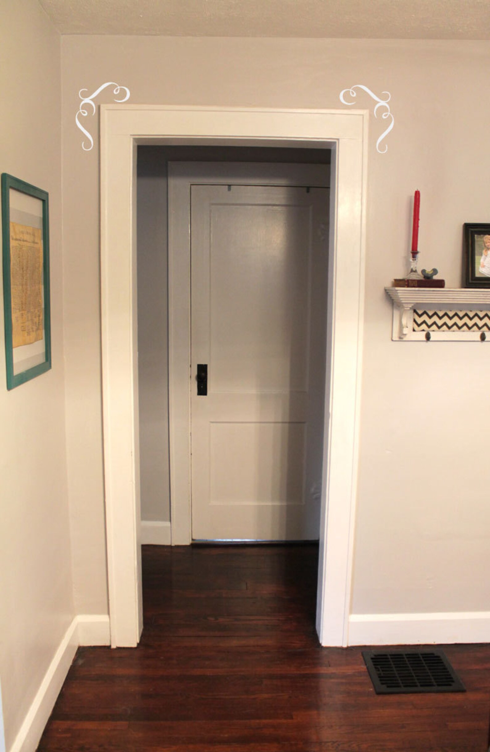 Decorative Door Frame Design Decal 0100 Door Frame Wall Etsy