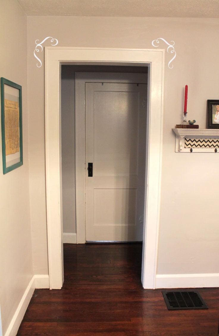 Decorative Door Frame Design Decal 0100 Door Frame Wall Etsy