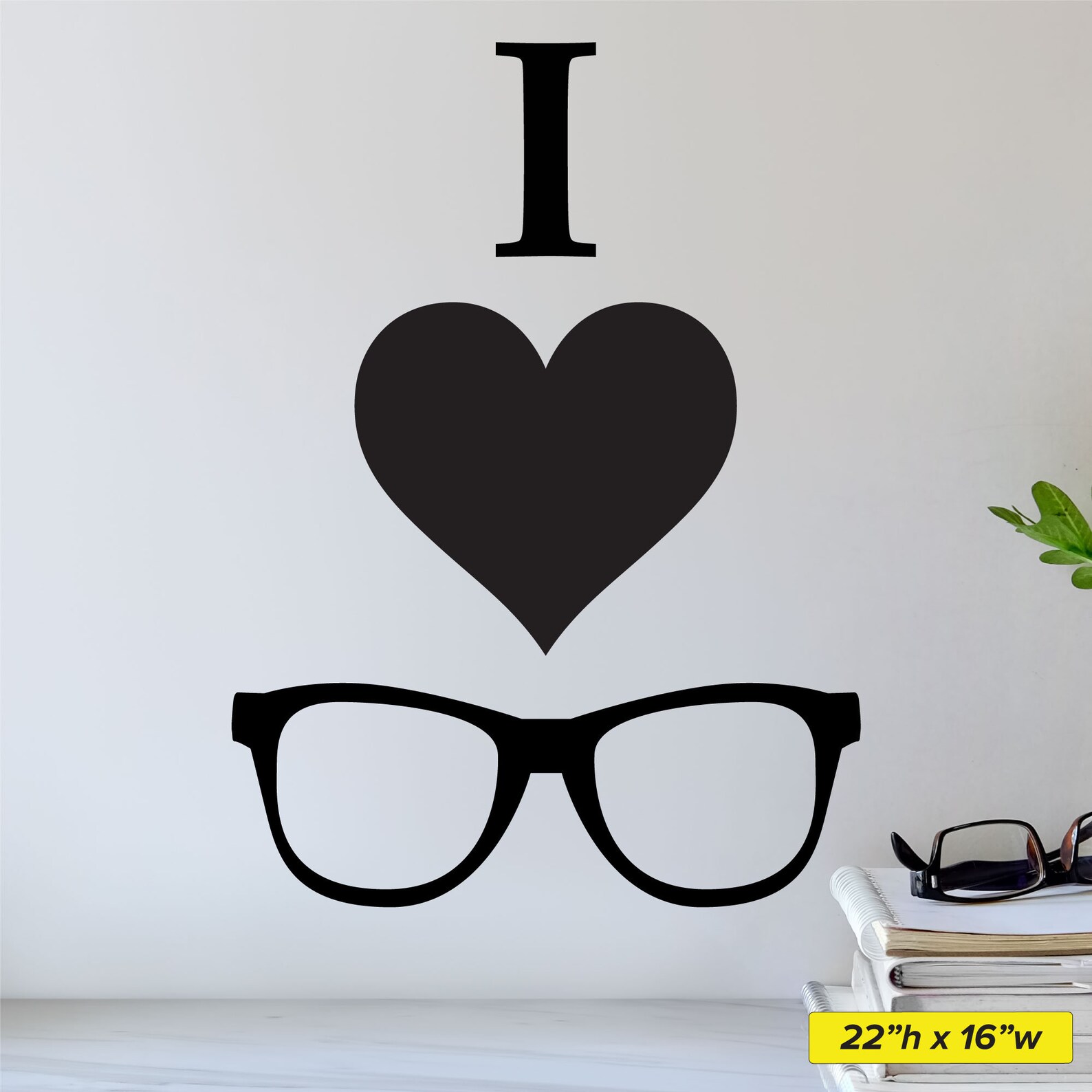 I love glasses wall decal 0501 I heart glasses wall Etsy Polska