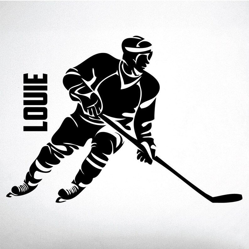 Custom Hockey Player Wall Decal 0288 Ice Hockey Boys Etsy