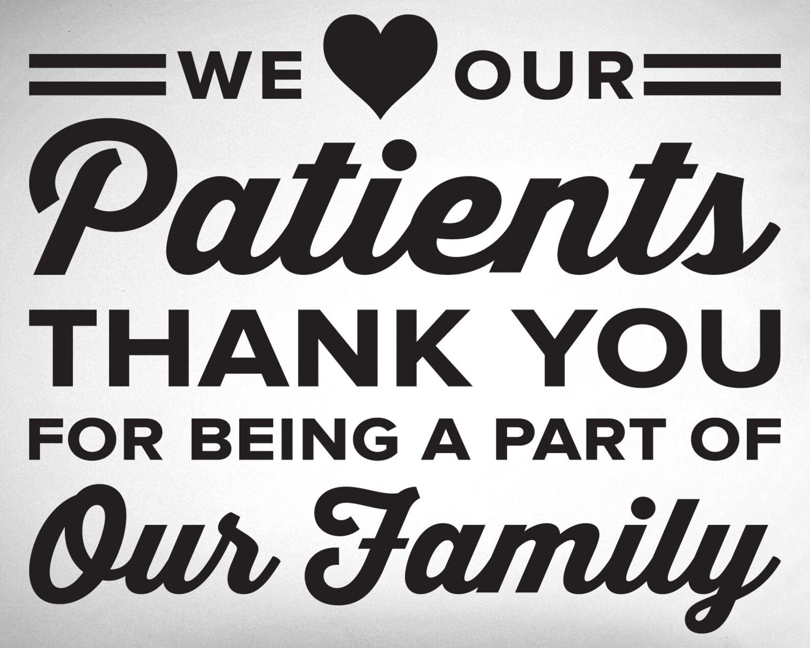 We Love Our Patients 0347 Doctor Wall Sticker Wall Decal - Etsy