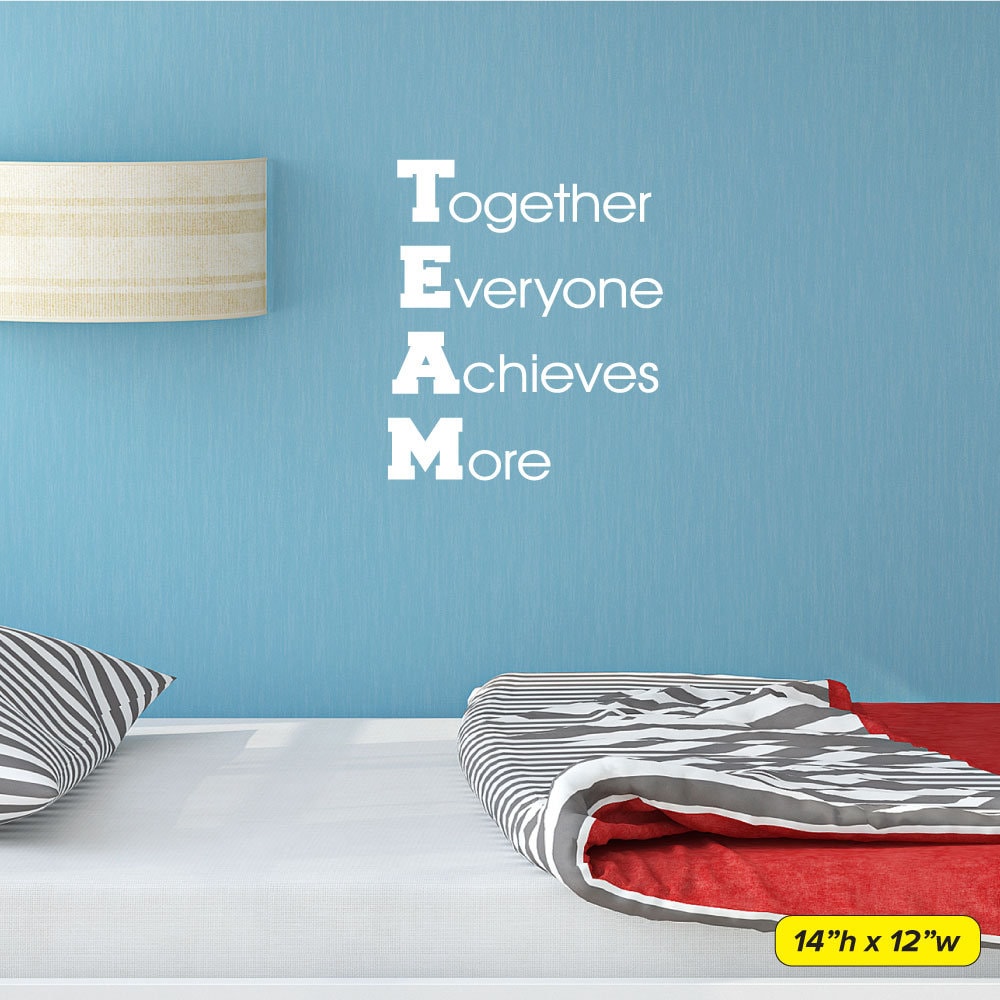 TEAM Together Everyone Achieves More Wall Decal 0176 Home | Etsy
