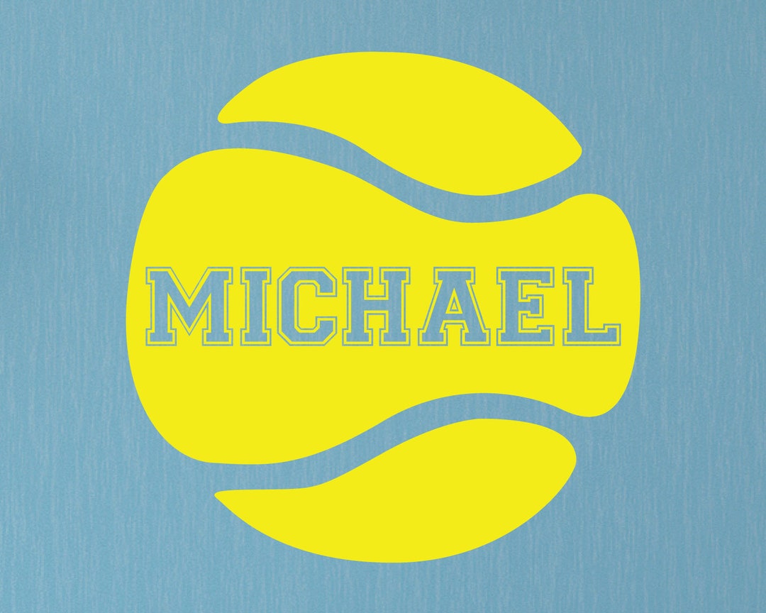 Custom Tennis Name Wall Decal, 0123, Personalized Tennis Name Wall