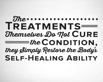 Restore the body's Self healing ability - Chiropractor Wall Decal - 0142