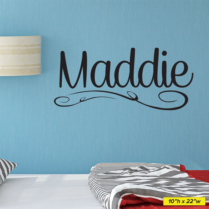 Girls Name Wall Decal 0047 Baby Girl Nursery Wall Decal Etsy