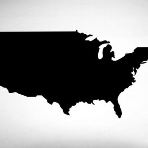 USA Map Sticker: United States Wall Decal - 0417