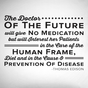 The Doctor of the Future (HER) - Thomas Edison - HER VERSION - Chiropractor Wall Decal - 0146