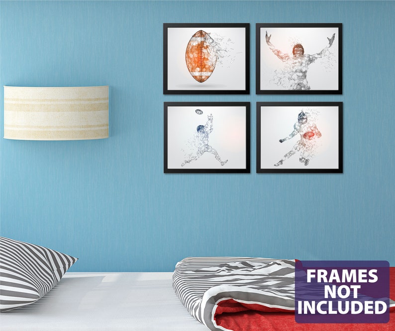 Digital Download Football Wall Art 4 Pack 8x10 Football Etsy