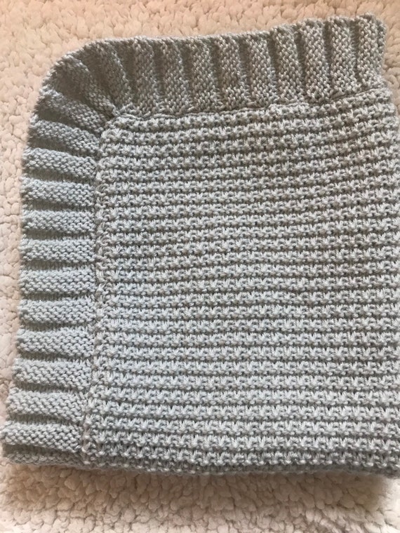 hand knitted baby blanket