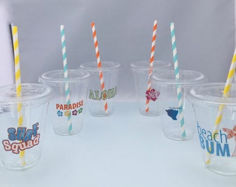 Plastic Drinking Cups & Straws