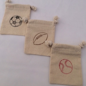 Sport-Gastgeschenkbeutel: Sport-Partybeutel mit Baseball, Fußball und / oder Fußball, Leckereibeutel