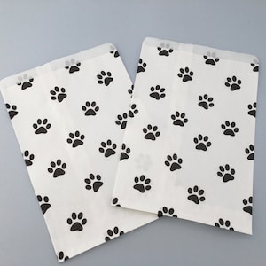 Paw Print Paper Favor Taschen, Paw Print Candy Taschen, Pawty Taschen