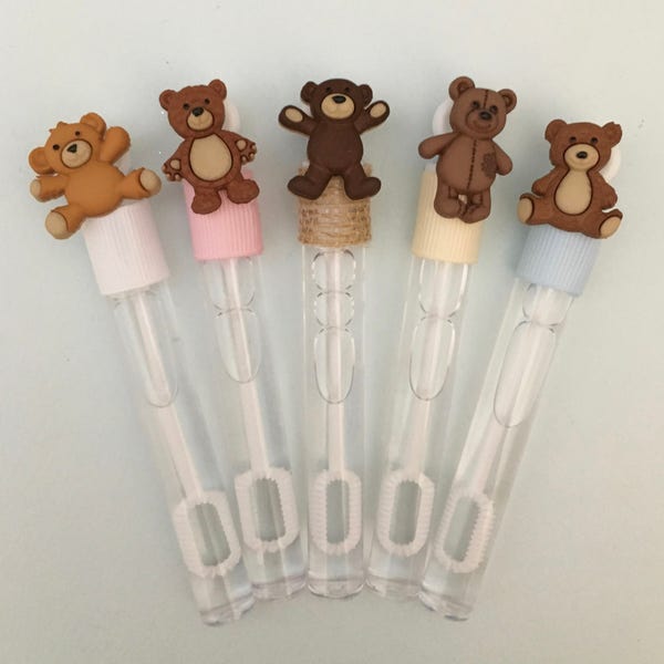 Teddy Bear Bubble Favor - Teddy Bear Party Favor, Teddy Bear Baby Shower Party Supplies, First Birthday Party Supplies