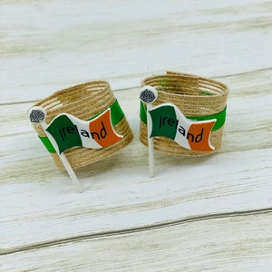 Irish Napkin Rings, Ireland Napkin Rings, St Patricks Day Party Tableware, St Patricks Day Napkin Rings