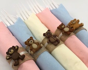 Bear napkin rings deals