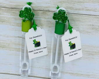 St Patricks Day Class Favor, Shamrock Bubbles Class Favor, Classroom Paddys Day Favor, School Favor, Irish Favor