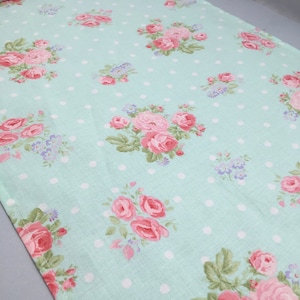 Floral Table Runner:  Blue and Pink Floral Accent Table Mat or Runner Ideal for a Vintage Tea Party or English Tea Party