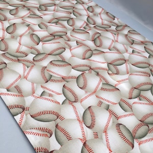 Baseball Table Runner or Accent Table Mat: Ideal for a Baseball Party, Softball Party or T Ball Party