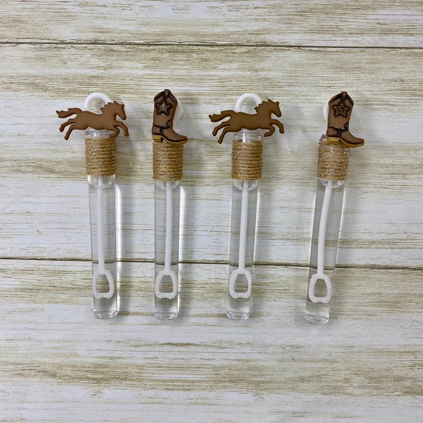 Western Bubble Wand Party Favors, Cowboy Boot and Horse Theme, Western Theme Party Bubbles, Cowboy Theme Party Bubbles, Cowgirl Party Favor