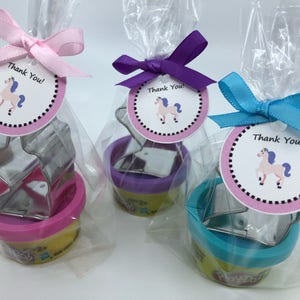 Unicorn Party Favor: Unicorn Favor, Playdoh and Unicorn Shape Cutter