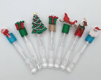 Christmas Bubble Wand Favors: Holiday Party Supplies