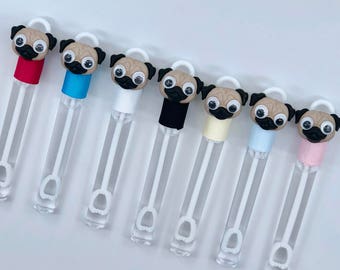 Pug Bubble Party Favors: Dog Theme Birthday Supplies