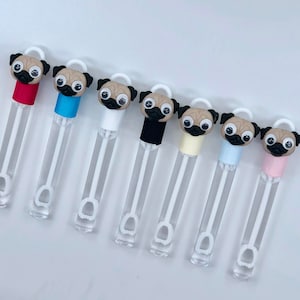 Pug Party Favor, Pug Bubble Favor, Puppy Party Favors, Dog Theme Party Supplies