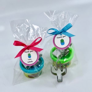 Cactus Party Favor: Cactus Party Favor, Playdoh and Cactus Shape Cutters, Fiesta Party Favor