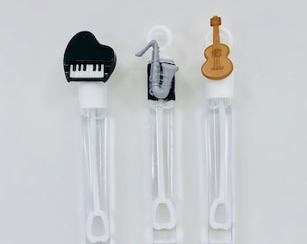 Music Party Favor, Musical Instrument Bubble Wands, Music Birthday Party Favor, Band Party Supplies