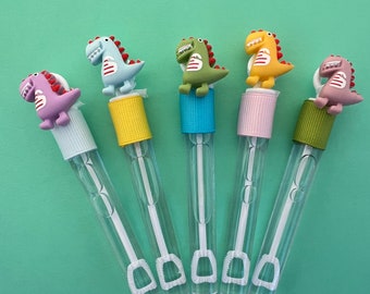 Dinosaur Bubble Party Favors: Pastel Dinosaur Wands