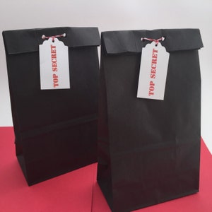 Spy Party Favor Bags: Secret Agent Treat Bags