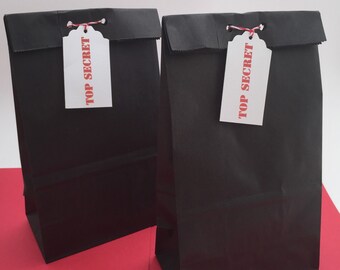 Spy Party Favor Bags: Secret Agent Treat Bags