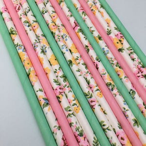 Tea Party Straws, Spring Party Straws, Birthday Party Straws, Easter Party Straws