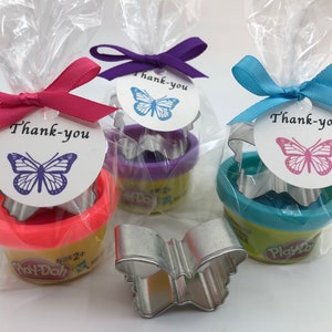 Butterfly Party Favors: Playdoh and Butterfly Cutter Favor, Butterfly Party Supplies, Butterfly Party