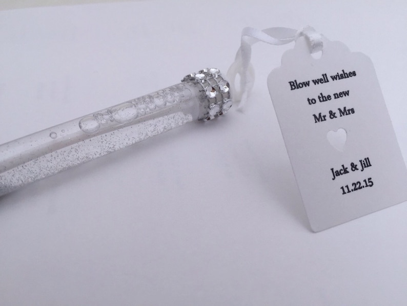 Wedding Bubble Wands Silver and diamante Bubbles 50 Etsy