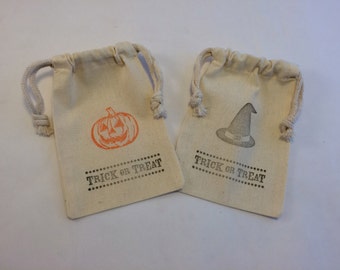 Jack O Lantern & Witch Hat Halloween Favor Bags