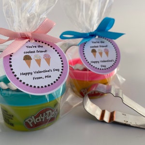 Recuerdo de San Valentín de helado de plastilina: regalo personalizado para el aula