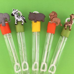 Safari Animal Bubble Favors: Jungle Zoo Party Supplies