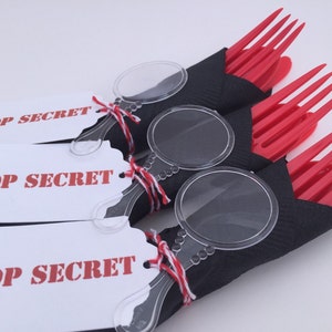Spy Party Flatware Set: Detective Secret Agent Party Supplies