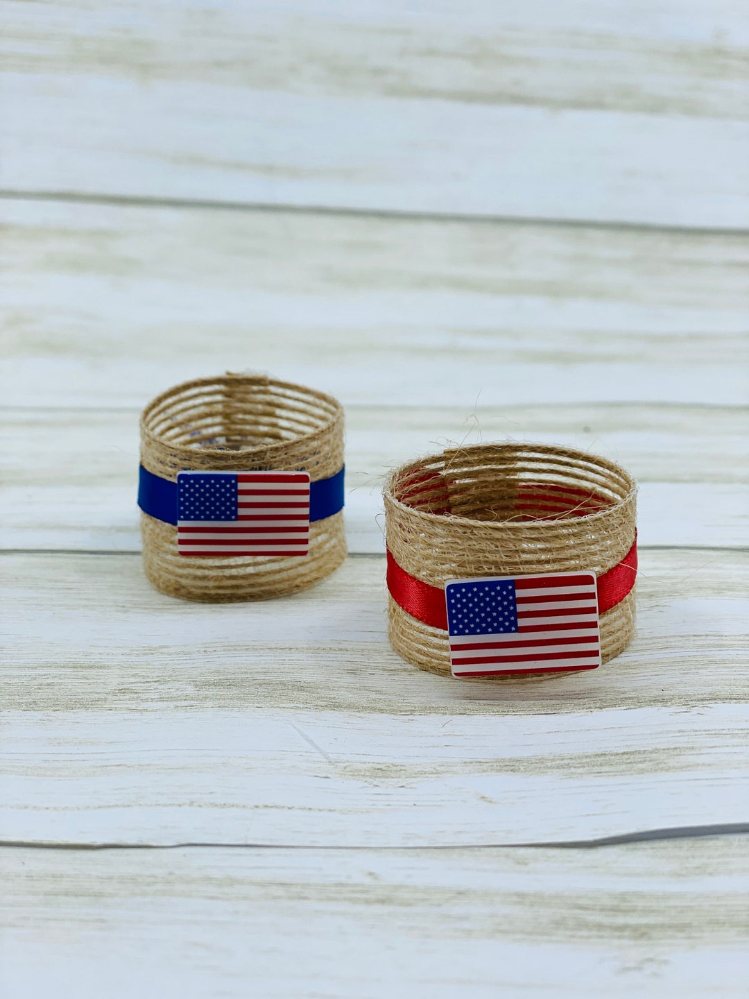 July 4th Napkin Rings, Fourth of July Napkin Rings, July 4th Tableware