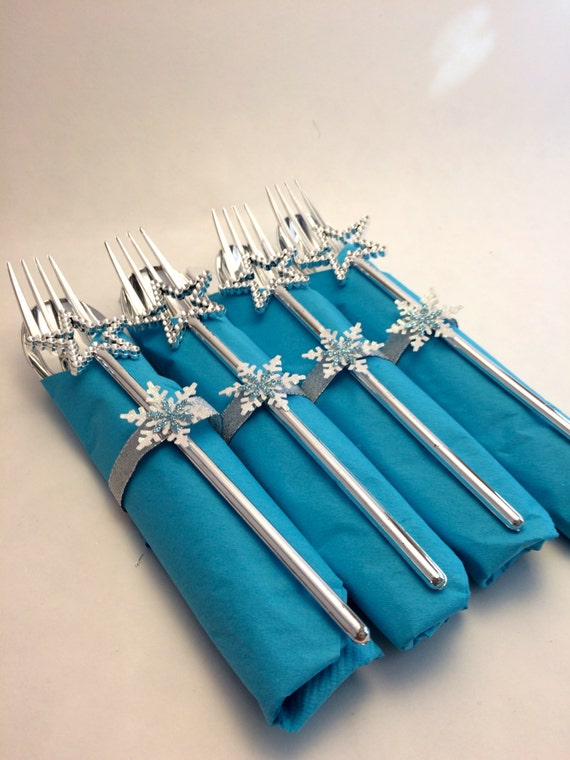 Frozen Party Flatware Set: Snowflake Wand Favor, Silverware