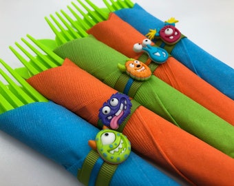 Monster Flatware - Monster Party Silverware, Monster Party Supplies, Monster Party Tableware