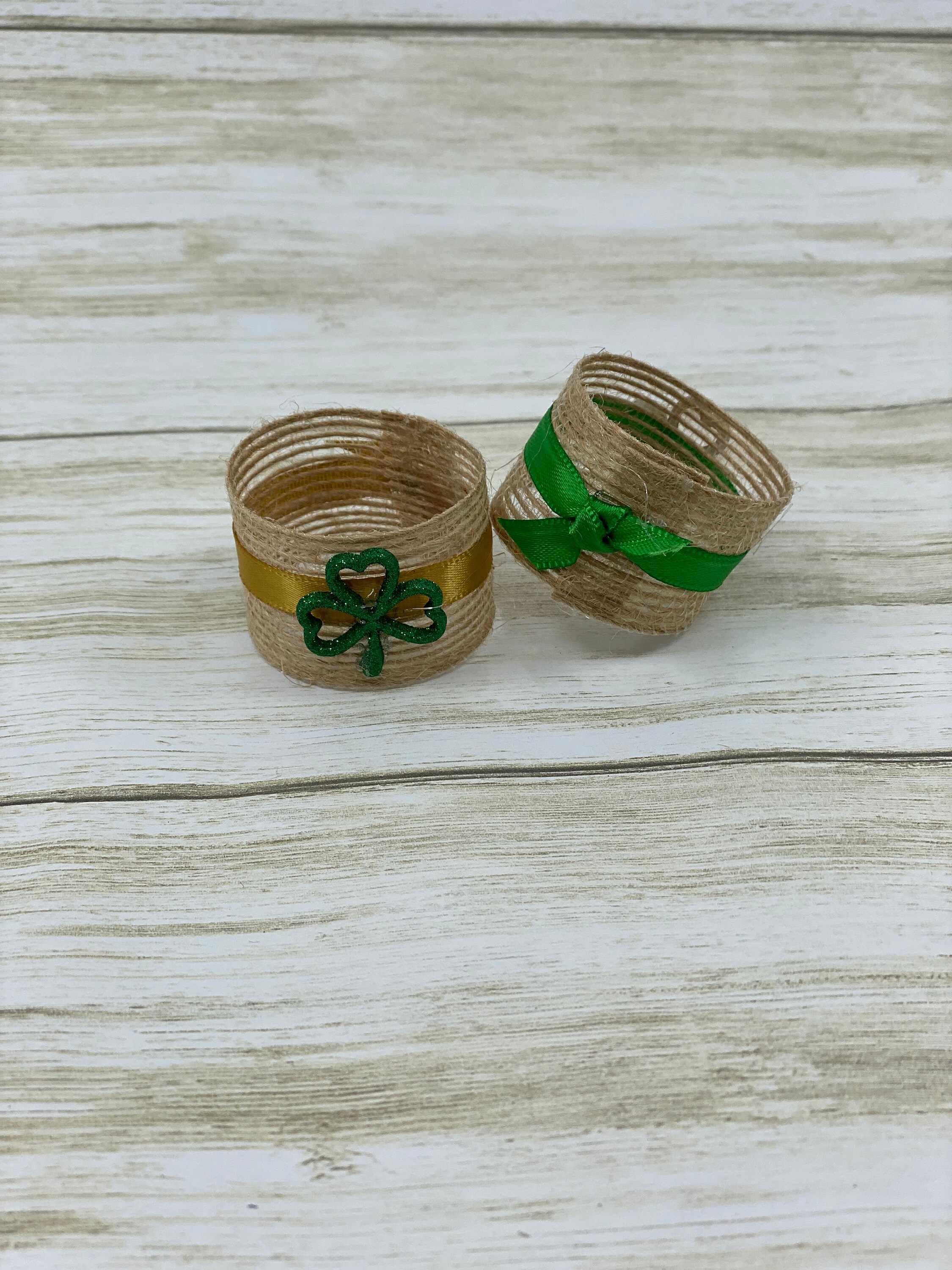 Shamrock Napkin Rings St Patricks Day Napkin Rings St - Etsy