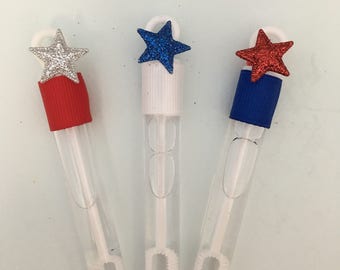 July 4th Bubble Wand: 4th July Party Favors, Fourth of July Party Favors, July 4th Bubble Favor, Citizenship Party Favor